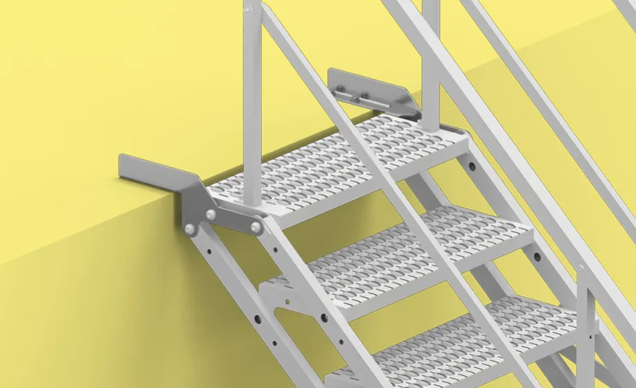 Schody TAS - aluminium - stopa górna wyrównująca ostatni stopień