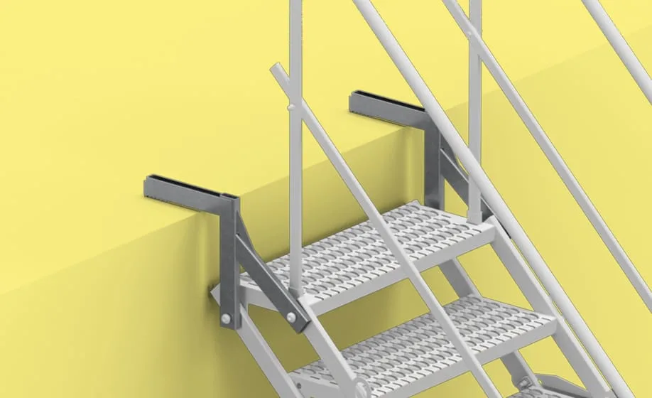 Schody TAS - stal - stopa górna obniżająca ostatni stopień